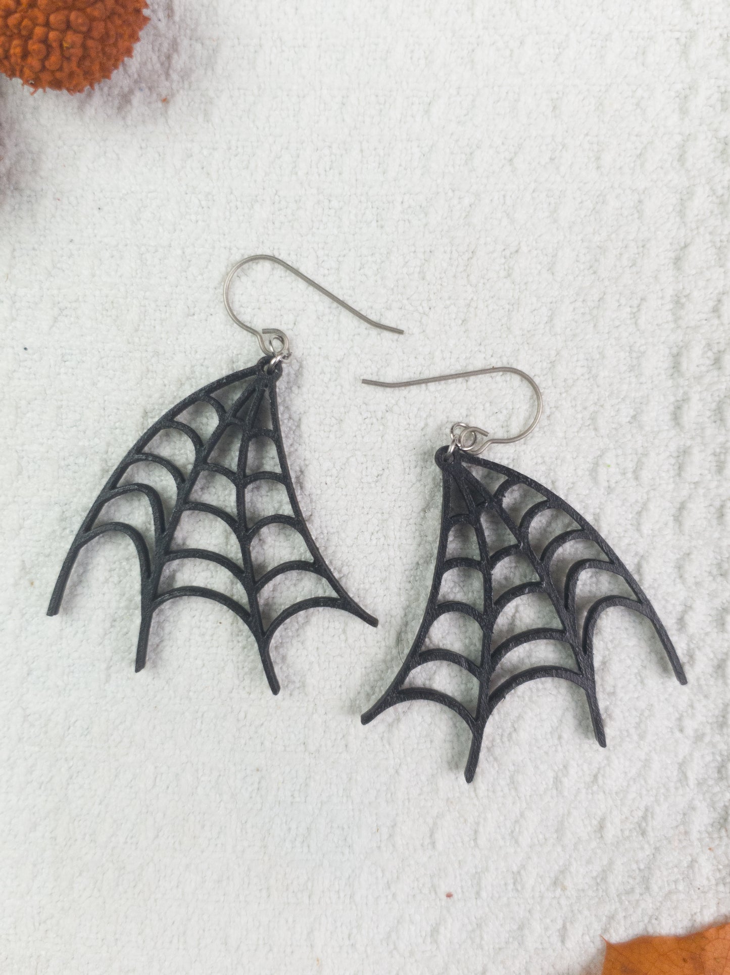 Spider Web Halloween Earrings