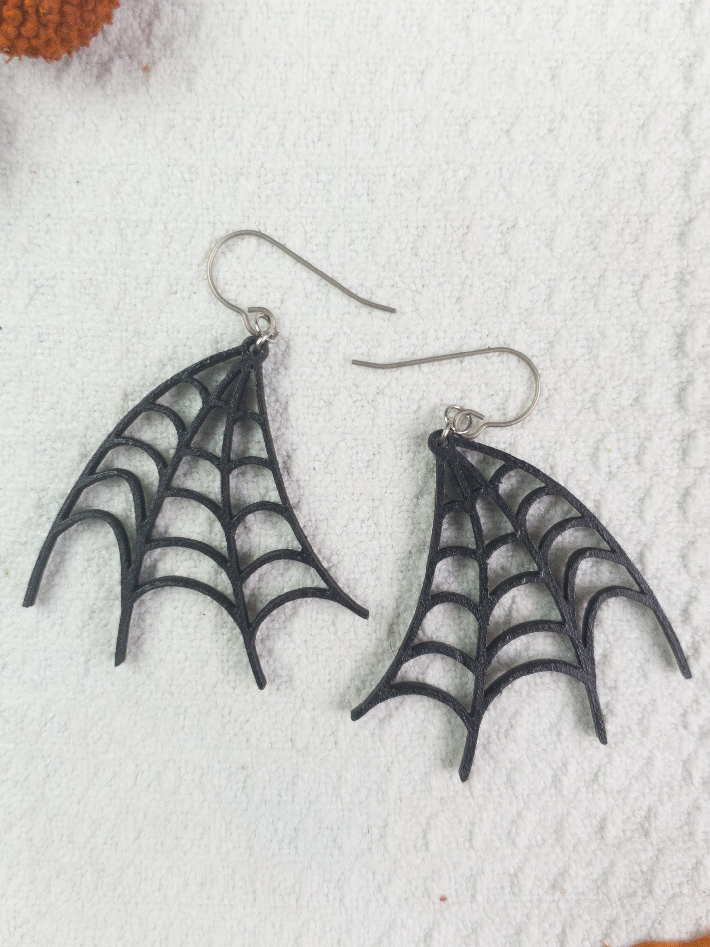 Spider Web Halloween Earrings