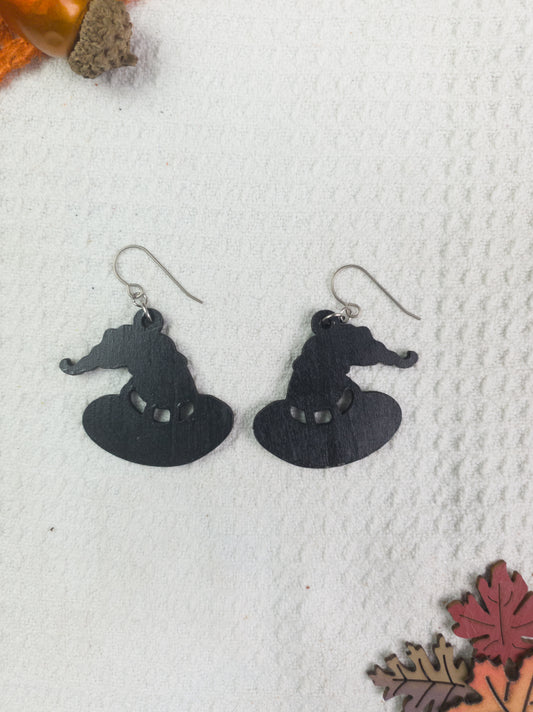 Witch Hat Halloween Earrings