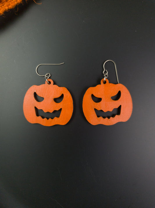 Jack-o-Lantern Halloween Earrings