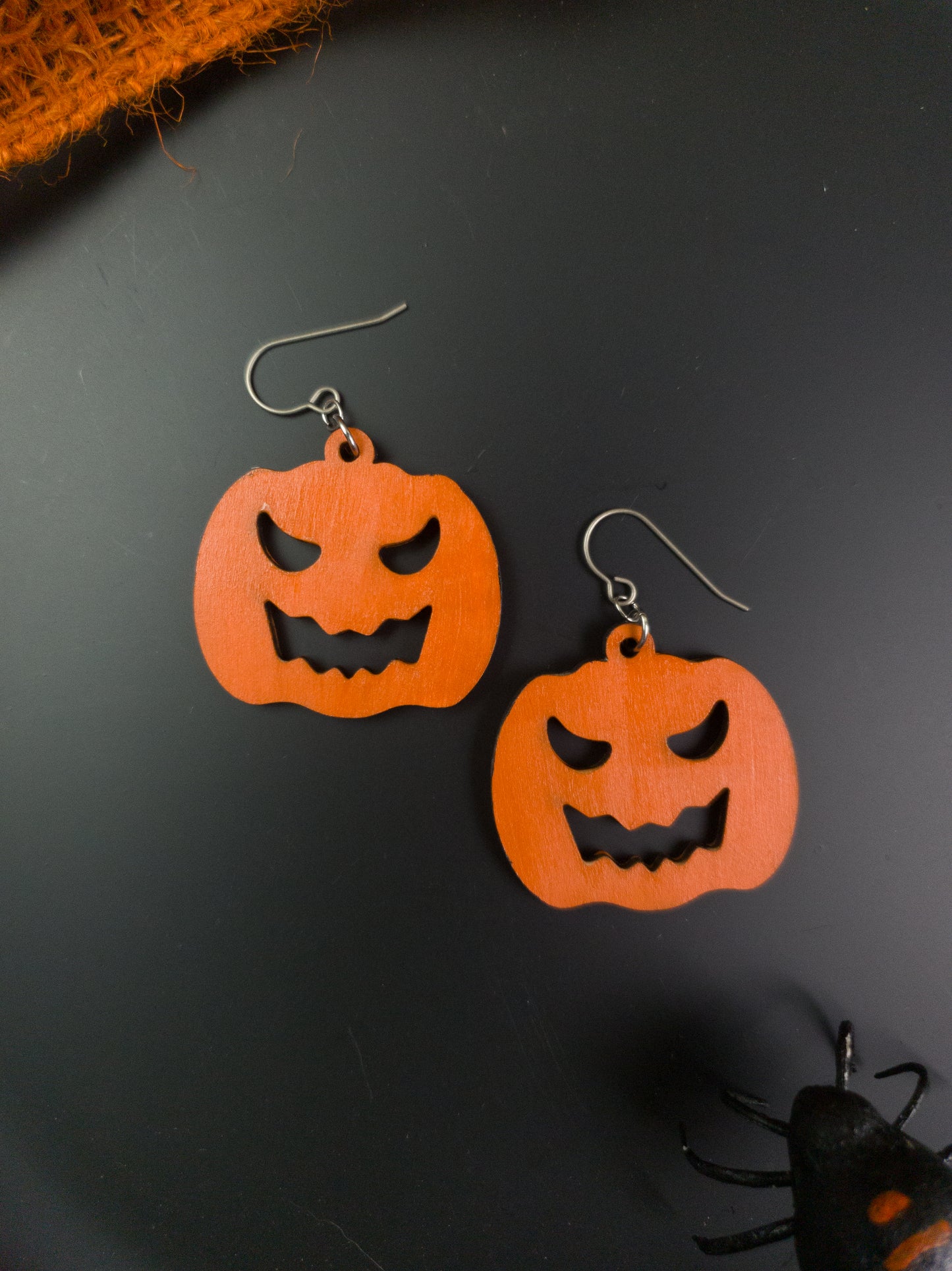 Jack-o-Lantern Halloween Earrings