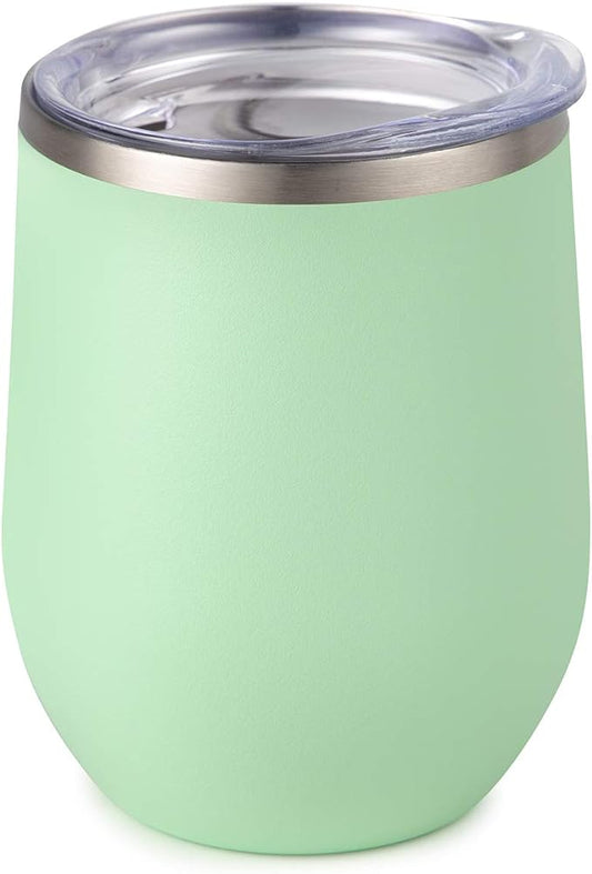Wine Insulated Tumbler Engraved in Matte Matcha