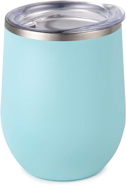 Wine Insulated Tumbler Engraved in Matte Seafoam