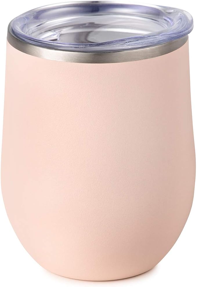 Wine Insulated Tumbler Engraved in Matte Blush