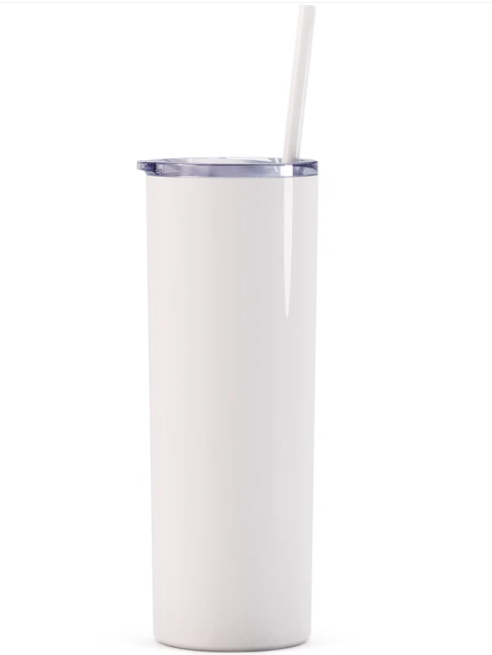 Skinny 20 oz Engraved Tumbler in White