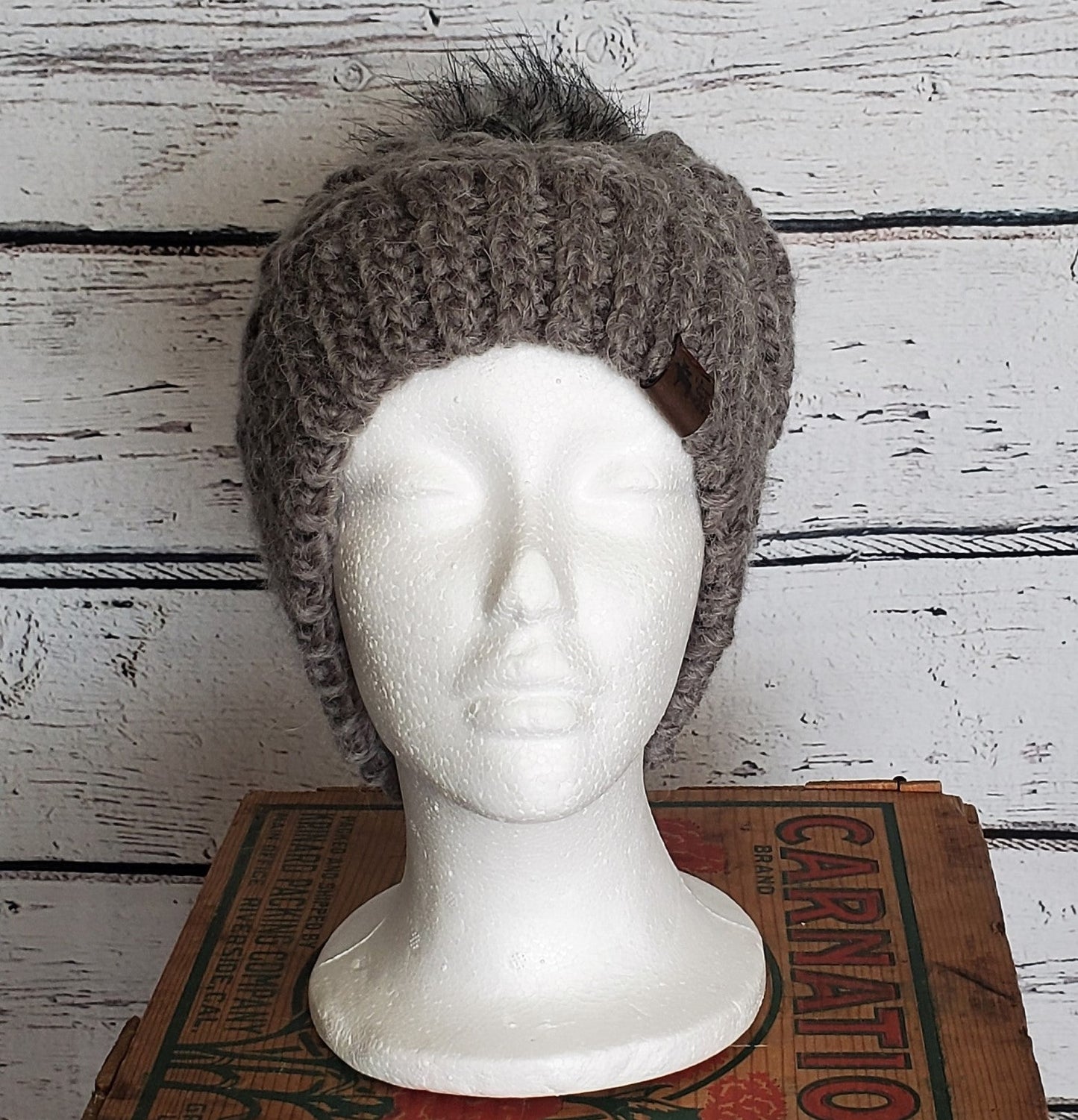 Lala crochet beanie, charcoal winter hat, crochet beanies for women