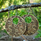 Large Damask Engraved Wood Earrings - A Farm Girl by Tess | Handmade Alpaca Wool Winter Hats for Women