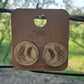 Large Wheat Engraved Wood Earring Posts - A Farm Girl by Tess | Handmade Alpaca Wool Winter Hats for Women