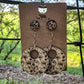 Paired Stud and Dangle Damask Engraved Wood Earrings - A Farm Girl by Tess | Handmade Alpaca Wool Winter Hats for Women