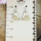 Small Triangle Peony Engraved Wood Earrings - A Farm Girl by Tess | Handmade Alpaca Wool Winter Hats for Women