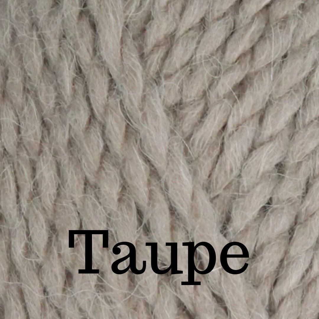 Taupe Alpaca Blend Wool Crochet Hat with Pom - a-Farm-girl-bytess | Handmade Alpaca Wool Winter Hats for Women