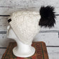 White Alpaca Blend Wool Crochet Hat with Pom - a-Farm-girl-bytess | Handmade Alpaca Wool Winter Hats for Women